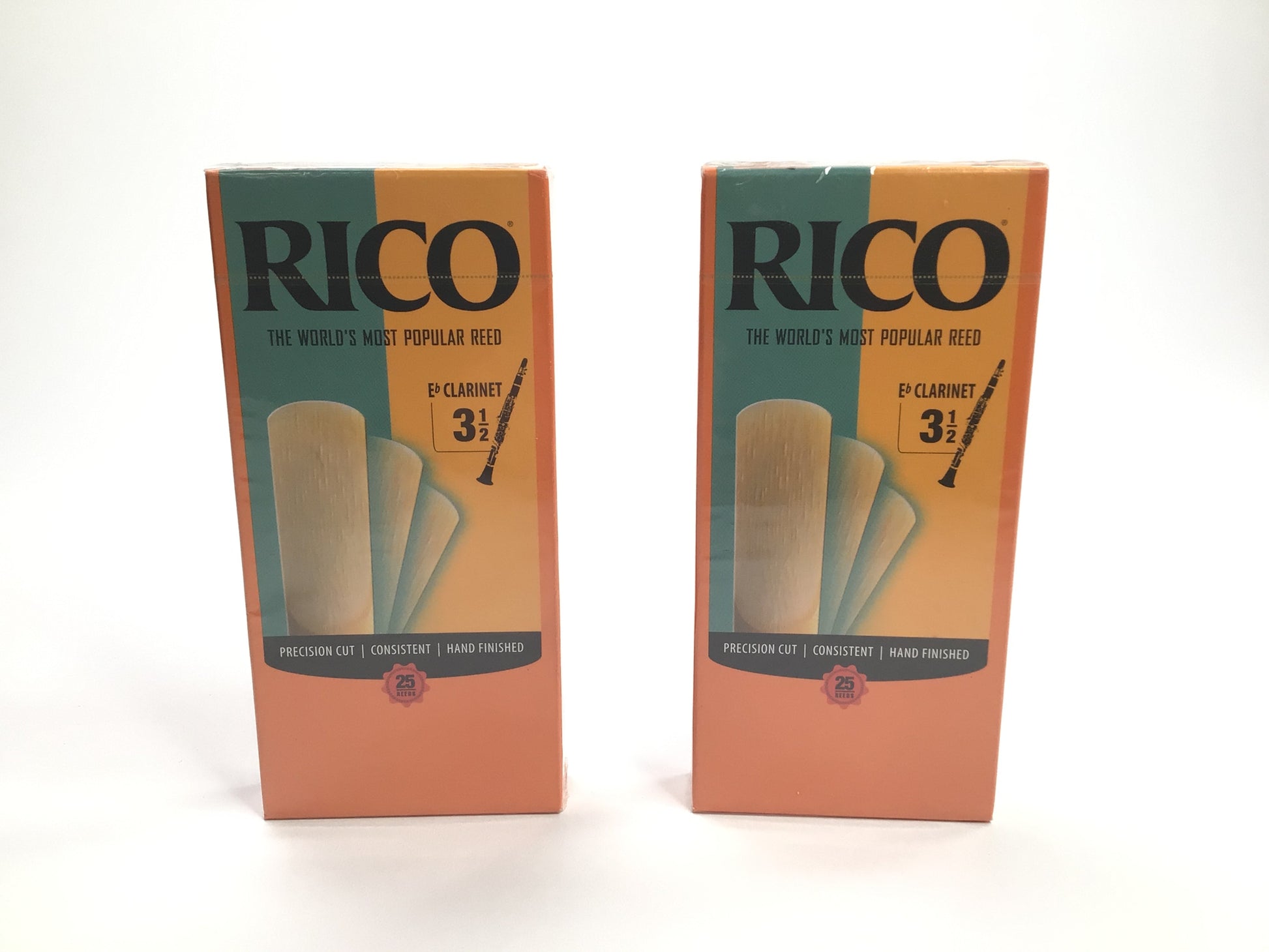 Reed Lot 13. Rico Eb Clarinet Reeds, Strength 3 1/2, Two Boxes of 25 Reeds [795]
