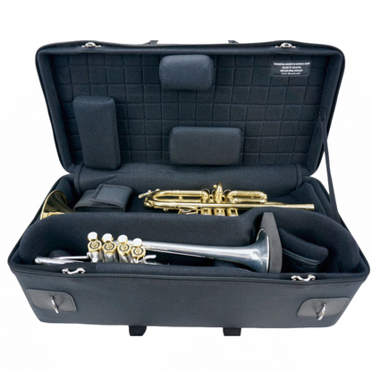 Marcus Bonna Compact Case for 3 Trumpets- Black Leather