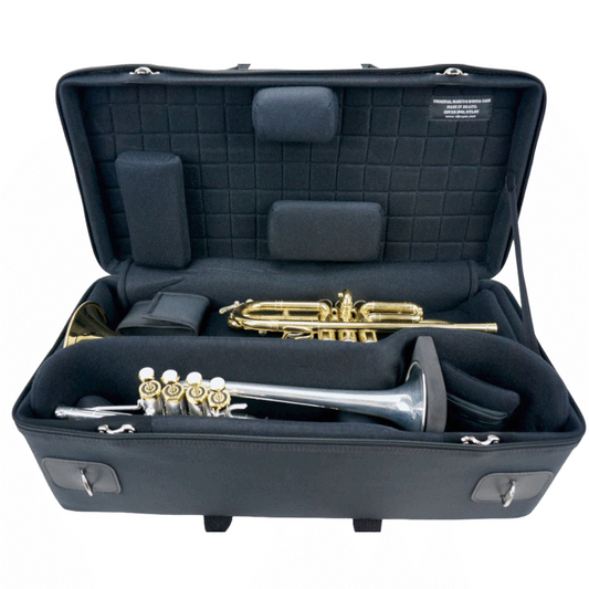 Marcus Bonna Compact Case for 3 Trumpets- Black Leather