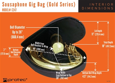 Protec C247 Sousaphone Gig Bag – Gold Series