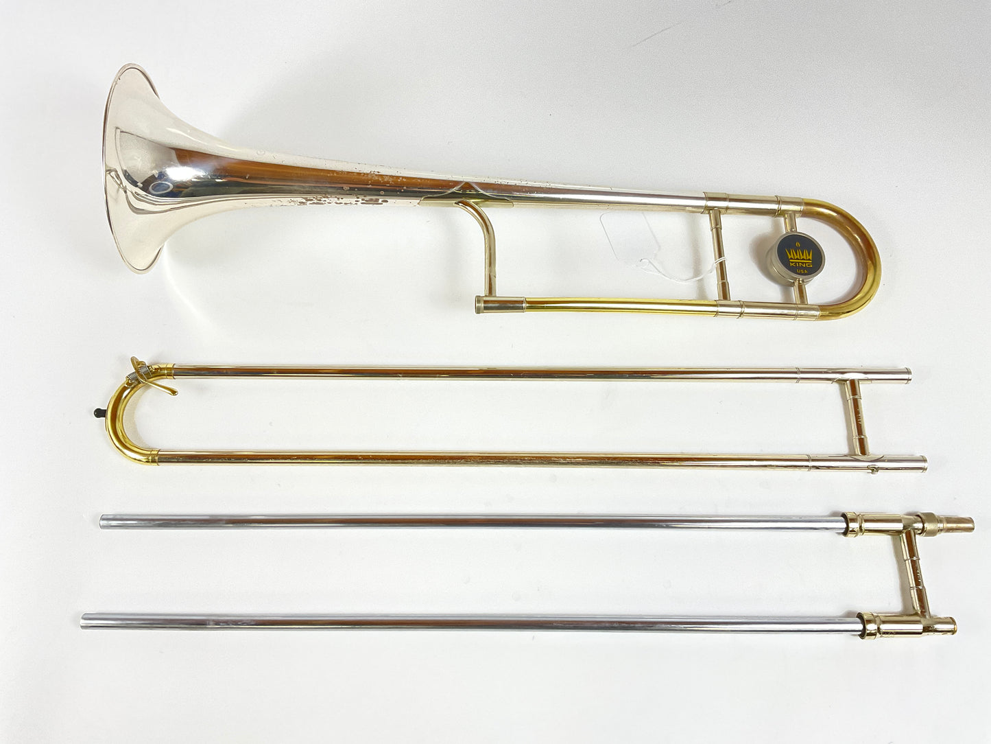 Used King 2102 (2B) Sterling Silver Bell Bb Tenor Trombone (SN: 259071)