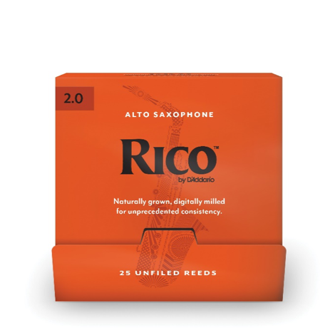 D'Addario Rico Alto Saxophone 25-Count Single-Sealed Reeds