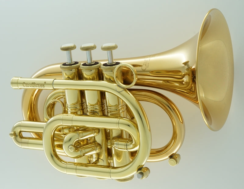 Carol Brass Pocket Trumpet in Lacquer