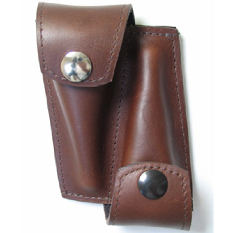 Torpedo Double Leather Trumpet Mouthpiece Pouch Brown